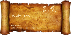 Donát Ida névjegykártya