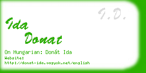 ida donat business card