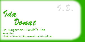 ida donat business card